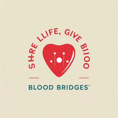 LOGO Design for Blood Bridges LifeSharing Concept with Typography for ...