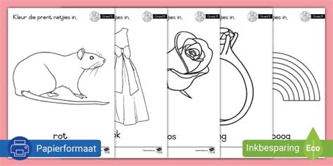 Graad R Klanke Inkleurprente r (teacher made) - Twinkl
