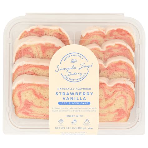 Simple Joys Bakery Cake Slced Iced Strw Van (14.1 oz) Delivery or ...