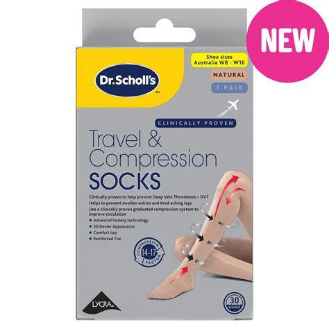 Dr. Scholl's™ Travel & Compression Socks, Natural - AUS W8-W10 – Scholl ...