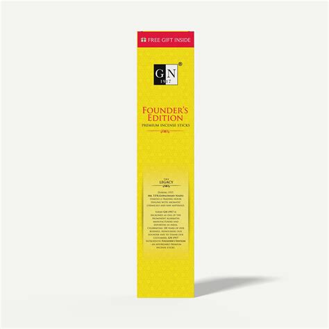 GN 1917 | Founder's Edition Incense Sticks | Upto 45 Min Burning Time