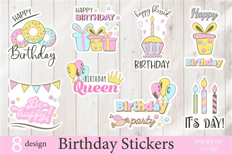 Happy Birthday Printable Stickers Happy Birthday Labels Editable