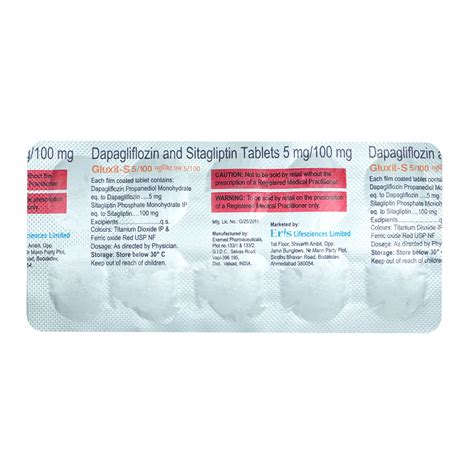 Gluxit-S 5/100 Tablet 10's Price, Uses, Side Effects, Composition ...