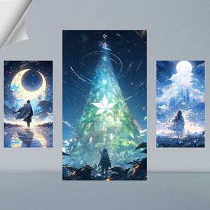 VIRGIN ARTS | COMBO SET OF GIANT MOON, GIANT PINE TREE AND AN GIRL ...