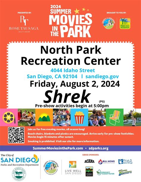 Movie in the Park at North Park Recreation Center | City of San Diego ...