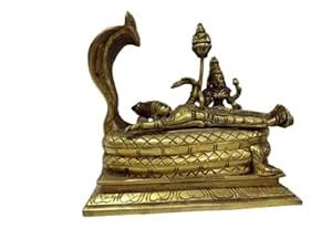 Buy Chola emart Idol for Lord Vishnu with Goddess Lakshmi Resting On ...