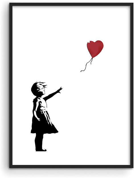 Buy Banksy Wall Art Girl With Balloon - by Haus and Hues | Banksy Art ...