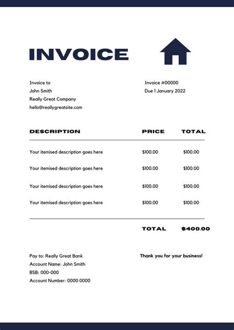 Image result for Invoice Field Example