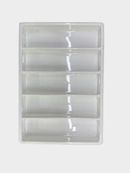 Dubai Tray (White) - 5 Line Compartment – Shree Vaibhav Laxmi Jewel Box