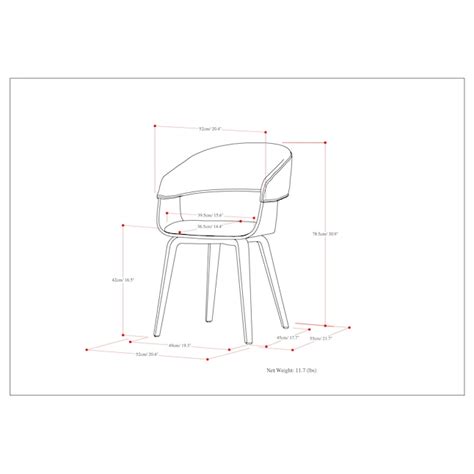 Simpli Home Lowell Rustic Linen Upholstered Dining Side Chair (Wood ...