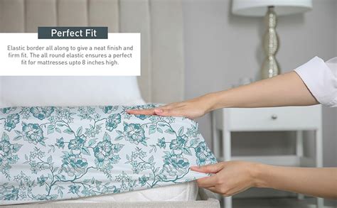 Buy MYTRIDENT Urban Comfort King Fitted Sheet Set,144 TC, 100% Cotton ...