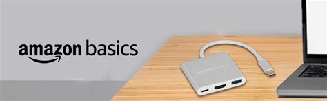 Amazon Basics 3 in 1 Type C USB Hub, HD 4K HDMI with PD Charging, USB 3 ...