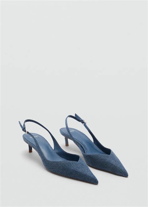 High-heeled denim shoes - Women | MANGO USA