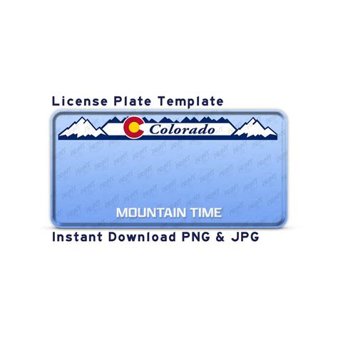 COLORADO Custom License Plate PNG Digital Download – Sublimation Design, Car Sticker, Wall Art ...