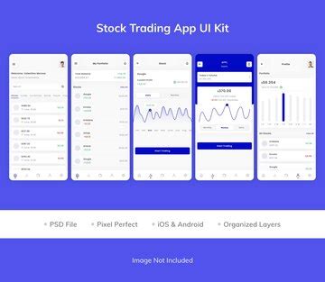 Stock trading app ui kit | Premium PSD