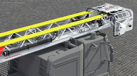 Magirus M32L AS Turntable Ladder Folded 3D model | 3D Molier International