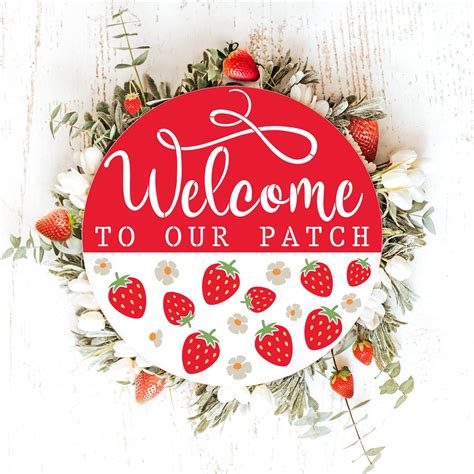Welcome to Our Strawberry Patch Door Hanger Stencil - Essential Stencil