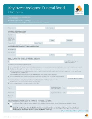 Fillable Online Funeral bonds and prepaid funerals - Services ...