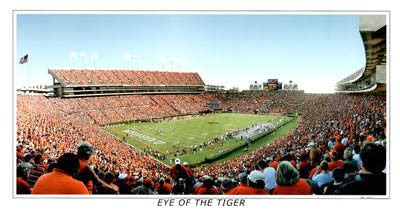 Auburn Tigers Football "Eye of the Tiger" Jordan-Hare Stadium Gameday ...