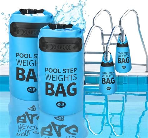 NOVWANG Heavy Duty Pool Step Weights, 40 LB Quick Fill Swimming Pool ...
