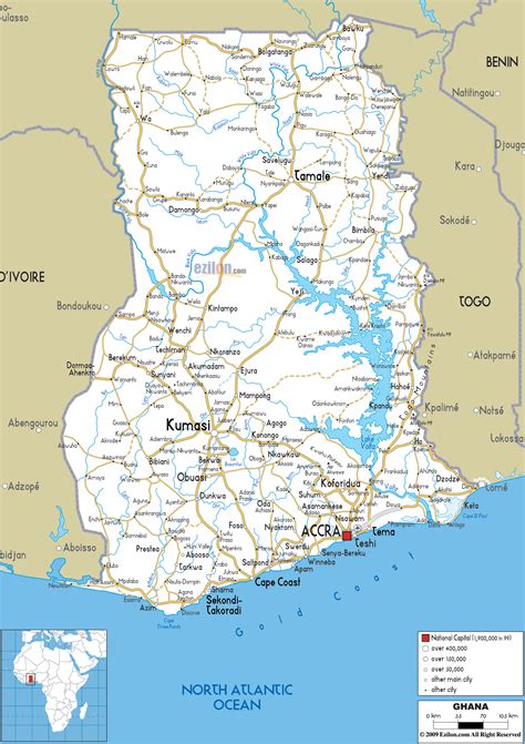 Map Of Africa With Ghana
