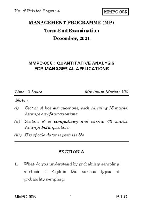 MMPC-5 ques 2021 - summary - MMPC-005 1 P.T. MMPC- MANAGEMENT PROGRAMME ...