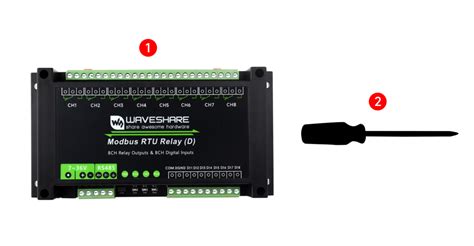 Industrial Modbus RTU 8-ch Relay Module With Digital Input and RS485 I ...