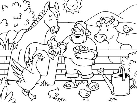 Farm Animals Coloring Pages - 100 Free Coloring Pages for Kids