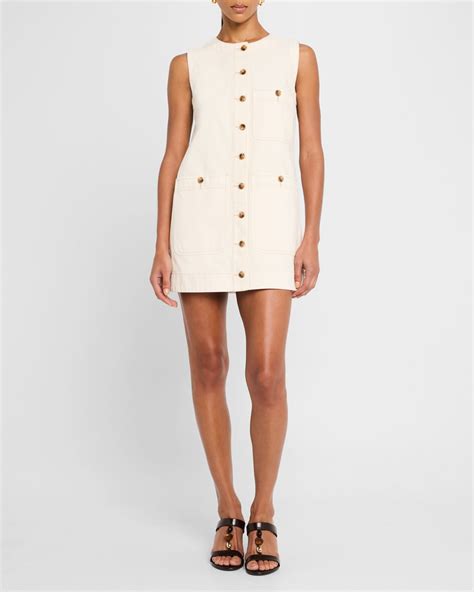 Veronica Beard Oakley Denim Shift Dress | Neiman Marcus