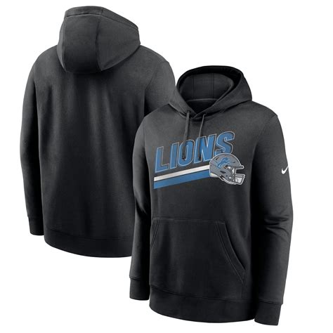 Men's Nike Black Detroit Lions Club Fleece Pullover Hoodie - Walmart.com