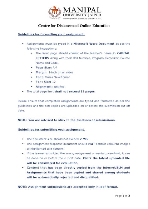 DBB2103 BBA Sem 1 Assignment Formatting Guidelines - Studocu