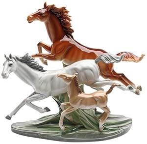 Cosmos Gifts 20849 Galloping Horses Porcelain Figurine, 11-7/8-Inch ...