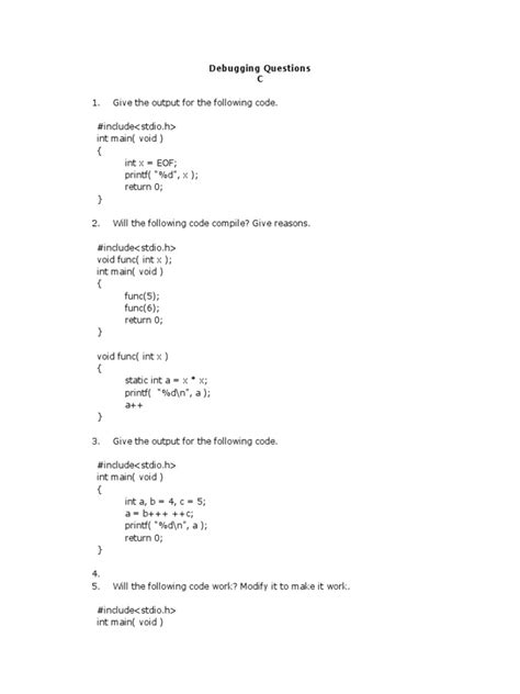 Image result for Code Debugging Questions