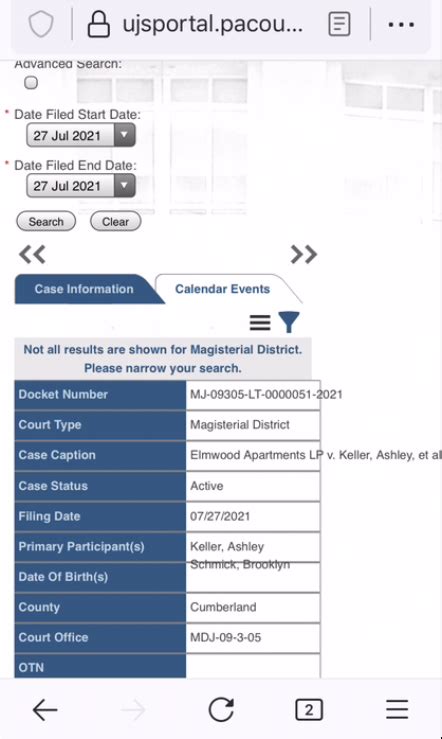 ujsportal.pacourts.us - Error received when perfoming a search · Issue ...