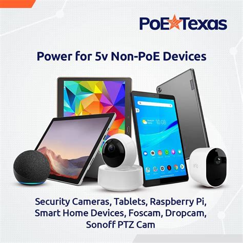 Buy PoE Texas 802.3af Power Over Ethernet PoE Splitter with 5 Volts 10 ...