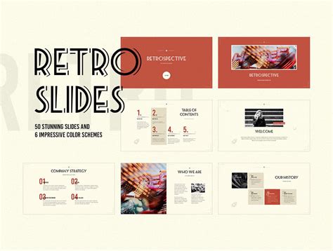 Retro PowerPoint Templates 的图像结果