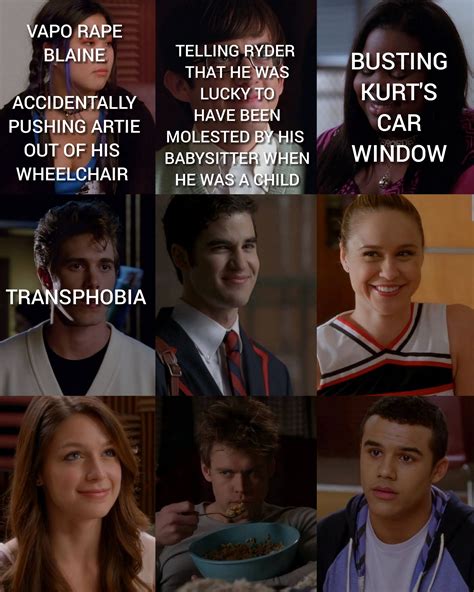 Worst thing each character has said or done. Day 14: Blaine Anderson ...