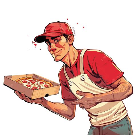 Pizza Delivery Guy Comics, Pizza, Delivery, Guy PNG Transparent Image ...