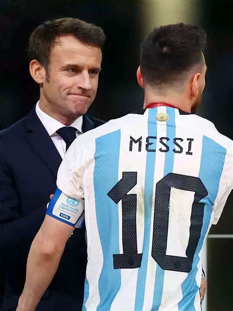 Macron congratulates Messi, consoles Mbappe | Times of India