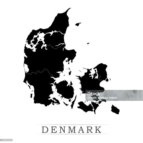 Detailed Vector Map Of Regions Of Denmark Denmark Political Map Stock Illustration Stock ...