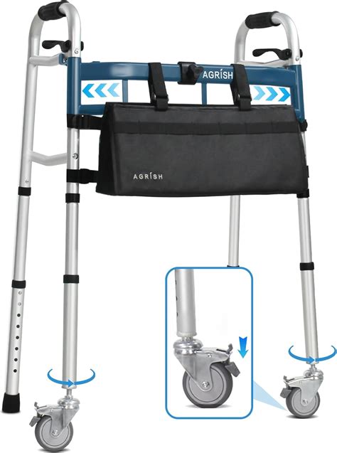 Amazon.com: Agrish Narrow Walkers for Small Spaces - FSA/HSA Eligible Walker with 360° Swivel ...