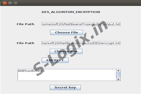 DES based encrypt and decrypt of a Text File using Java | S-Logix