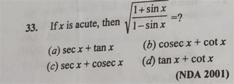 √1+sinx÷1-sinxpl help me - Brainly.in