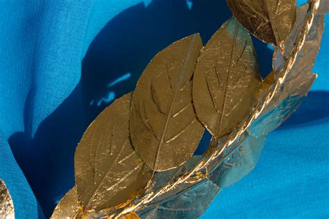 Golden Laurel Wreath Crown Ancient Greek Style Bay Leaves Leaf Crown ...