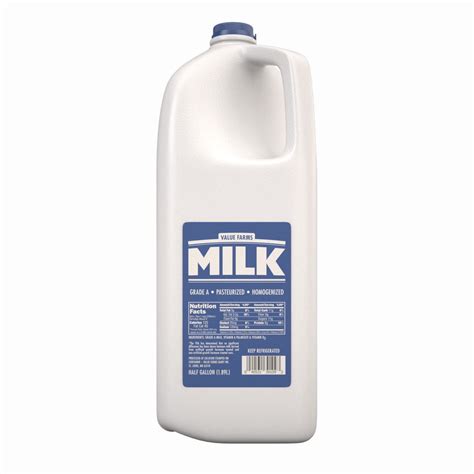Half Gallon Milk Holder Kemps Select Fat Free Skim Milk, 1/2 Gal