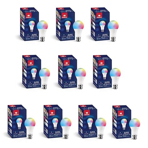 Buy Havells Glamax 9W Smart WiFi LED Bulb | B22 Base | RGB + White ...