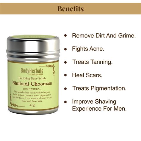 Nimbadi Choornam, Purifying Face Scrub – BodyHerbals