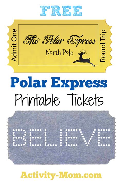 Polar Express Free Printable Tickets | Fanny Printable