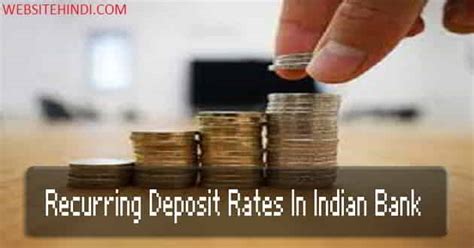 Recurring Deposit Rates In Indian Bank / RD Interest Rates Kya Hai