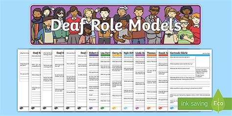Deaf Role Models Research Activity Resource Pack - Twinkl